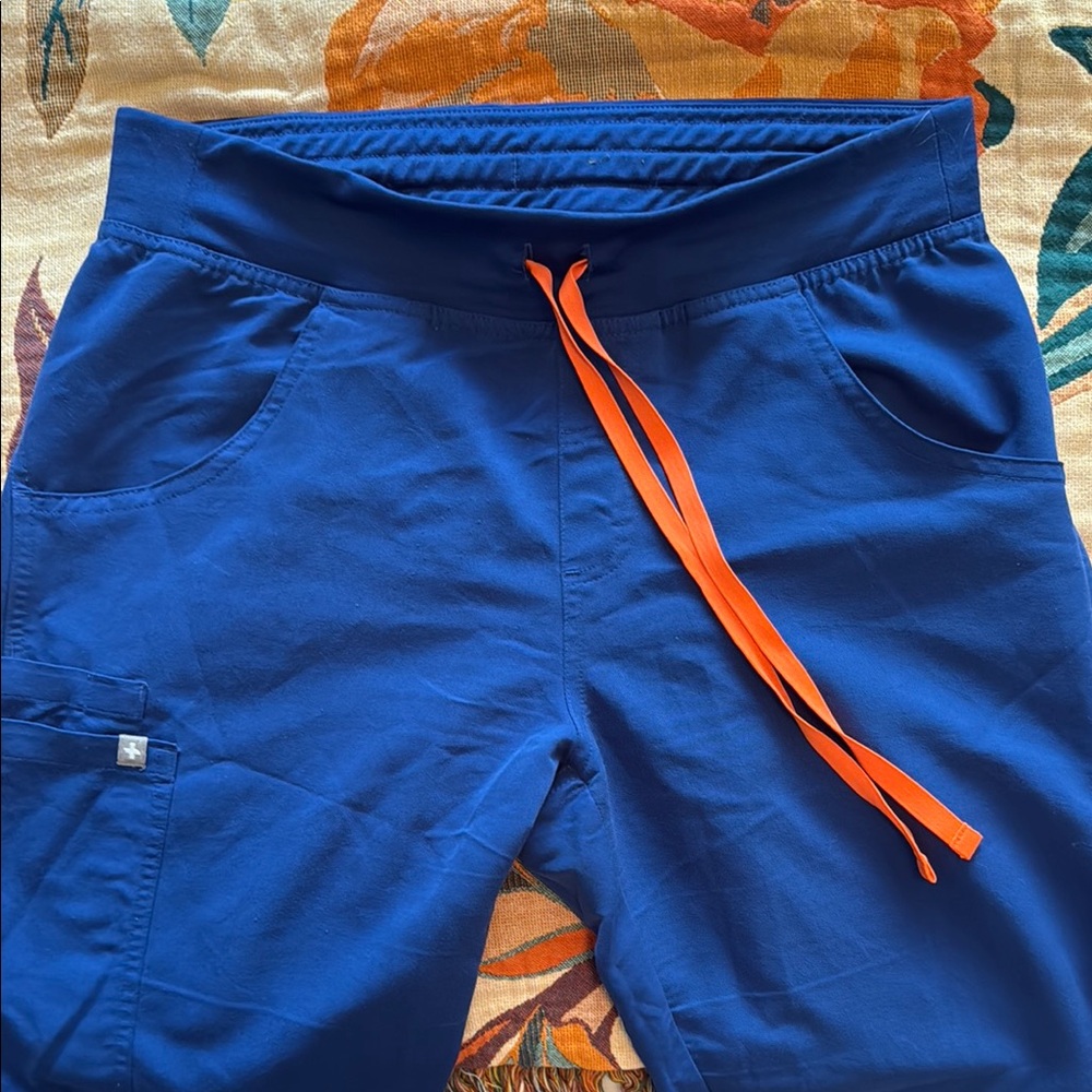 Figs Winning Blue Kade Cargo Scrub Pants